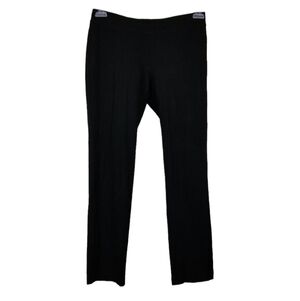 Eileen Fisher Womens XS Straight Leg Pants Black Stretch Viscose Nylon Spandex